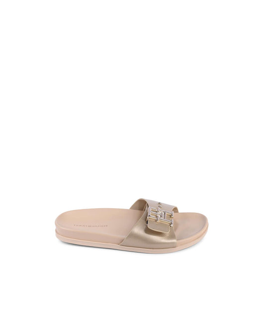 Leather Sandal with Gold Detailing - 41 EU
