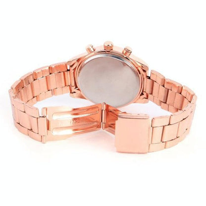 Stainless Steel Diamond Women Belt Watch - Alloy - Gold With Diamond