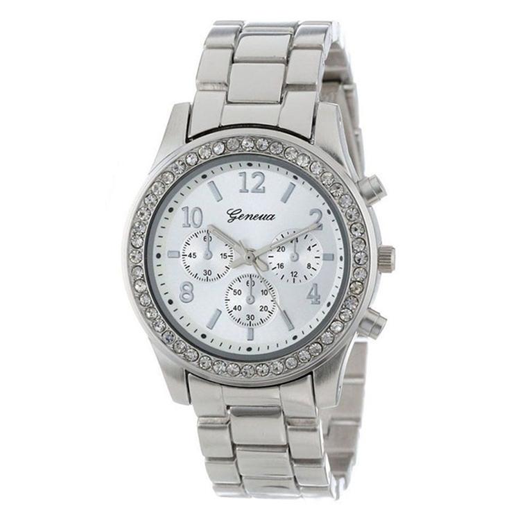 Stainless Steel Diamond Women Belt Watch - Alloy - Gold With Diamond