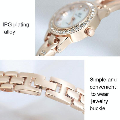 Women Butterfly Cross Diamond Bracelet Watch - Full - Gold