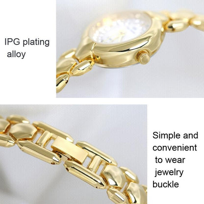 Women Diamond Chain Watch - Elegant Jewelry - Gold