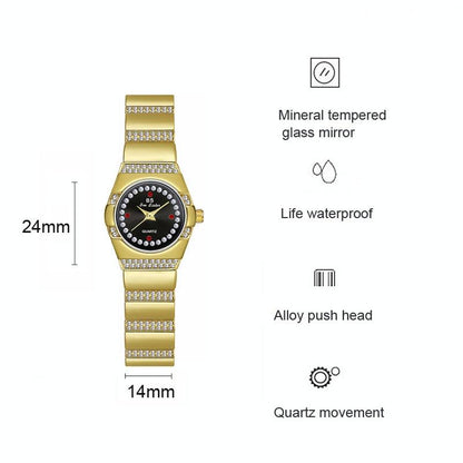 Timeless Diamond Women Watch - Classic Design - Silver Black