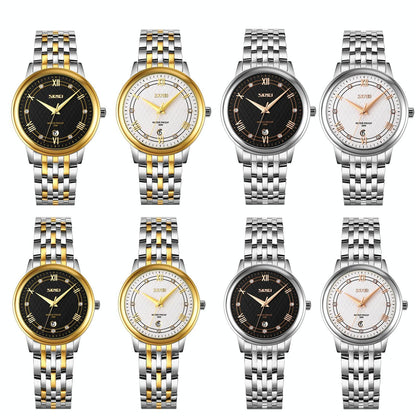 Waterproof Quartz Watch with Stainless Steel Buckle Strap for Women - Gold And Black