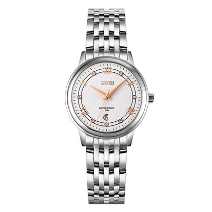 Waterproof Quartz Watch with Stainless Steel Buckle Strap for Women - Gold And Black