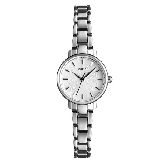 European Fashion Women Quartz Watch with Steel Band - Business and Leisure - Silver