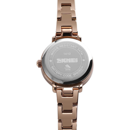 European Fashion Women Quartz Watch with Steel Band - Business and Leisure - Silver