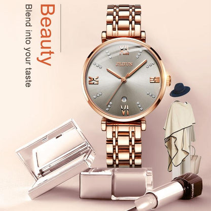 Stylish Waterproof Quartz Watch for Women - Ultra-thin Design - White