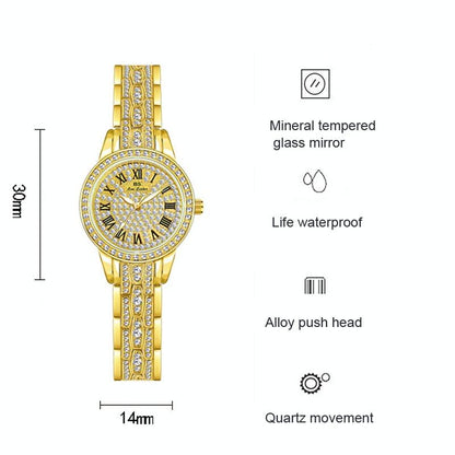 Diamond Chain Women Watch - Elegant and Stylish - Rose Gold