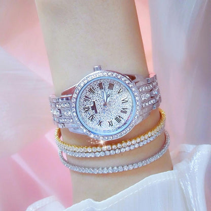 Diamond Chain Women Watch - Elegant and Stylish - Rose Gold