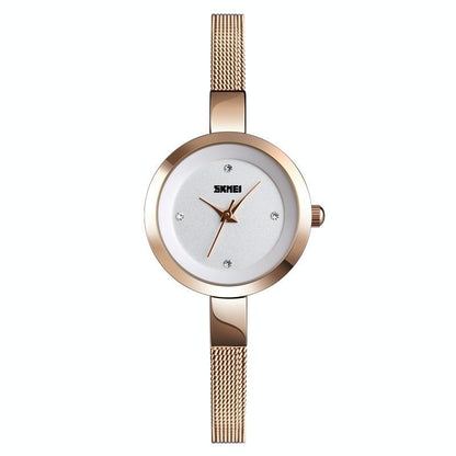 Lightweight Steel Band Women Quartz Watch - Business Casual - Silver
