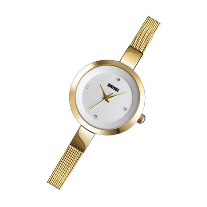 Lightweight Steel Band Women Quartz Watch - Business Casual - Silver
