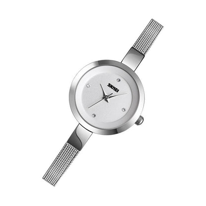 Lightweight Steel Band Women Quartz Watch - Business Casual - Silver