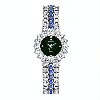 Sparkling Diamond Chain Watch for Women - Full of Elegance - Rose Coffee