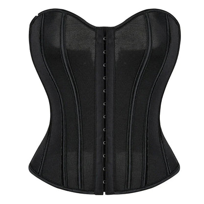 Translucent Gothic Bustier Crop Top Plus Size S-6Xl Burlesque Vintage Lingerie - Xxl