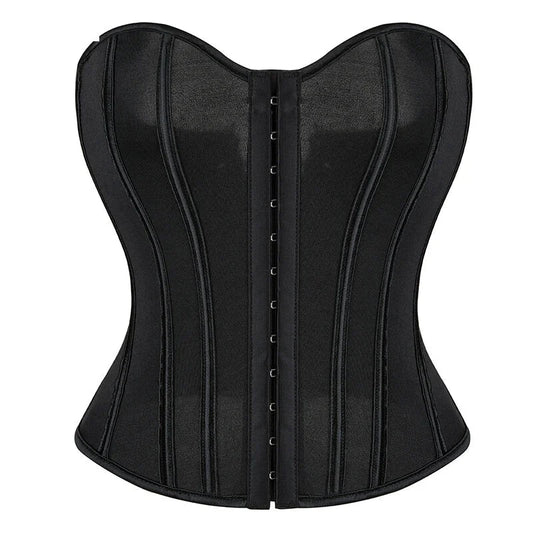 Translucent Gothic Bustier Crop Top Plus Size S-6Xl Burlesque Vintage Lingerie - Xxl