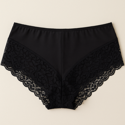 3x Womens Lace Boyshort Boyleg Full Briefs Underwear Undies in Black - 16