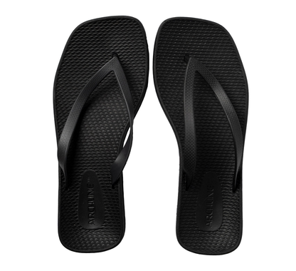 ARCHLINE Breeze Arch Support Orthotic Thongs Flip Flops Arch Support - Black - 40 EUR (Womens 9US/Mens 7US)