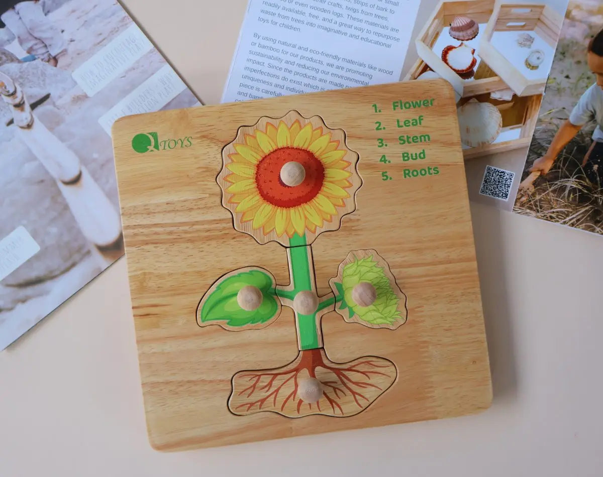 Montessori Parts of a Plant Puzzle Femina Worldwide