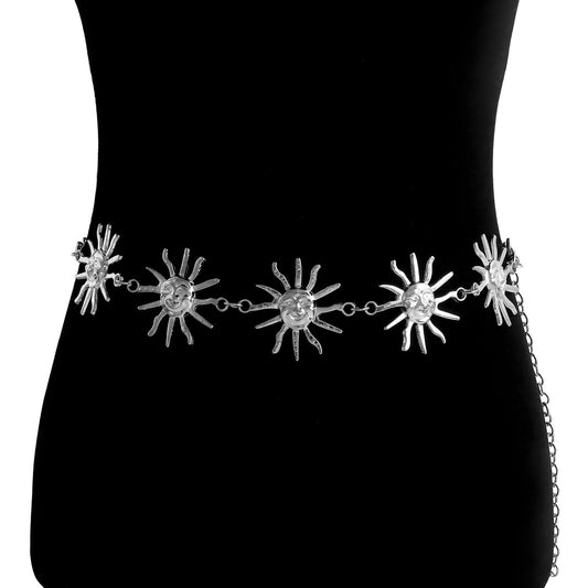 2 PCS (Style 2)Statement Body Chain Belt - Women's Sun Flower Waist Jewelry