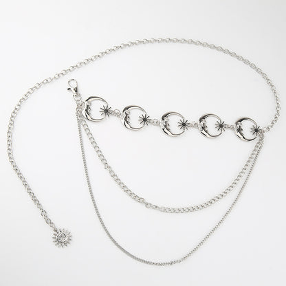 2 PCS (Style 3)Statement Body Chain Belt - Women's Sun Flower Waist Jewelry
