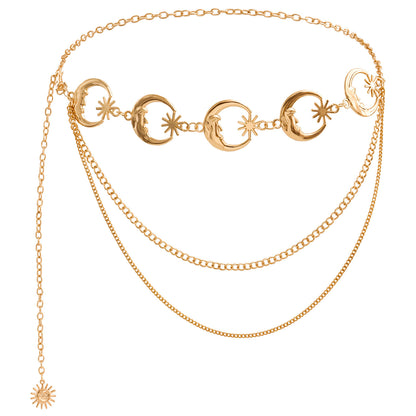 2 PCS (Style 8)Statement Body Chain Belt - Women's Sun Flower Waist Jewelry