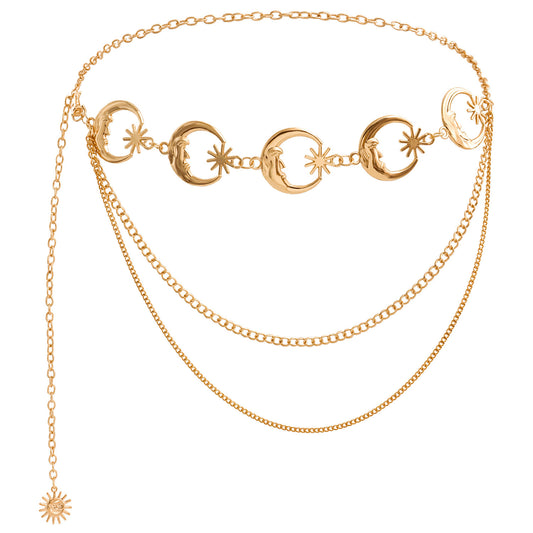 2 PCS (Style 8)Statement Body Chain Belt - Women's Sun Flower Waist Jewelry