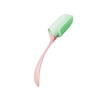 Pink 5-Pack Pet Finger Toothbrush Set for Dogs & Cats - Soft Silicone Dental Care Brush for Healthy Gums & Teeth