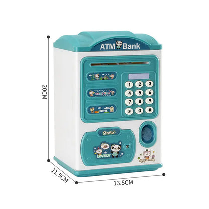 Pink rabbit Kids Smart ATM Piggy Bank - Automatic Bill Scroll, Password & Fingerprint Unlock with Fun Features Femina Worldwide