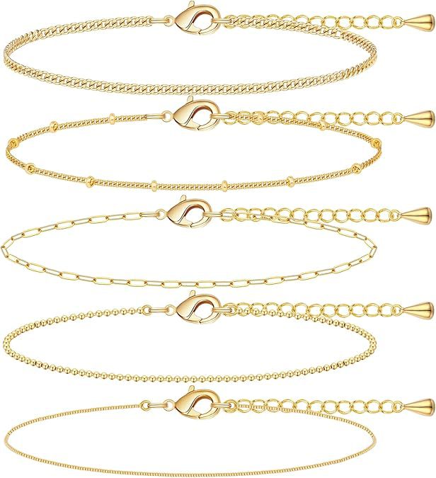 A Silver six-piece set Chic Multi-Layered Alloy Bracelet Set - Fashionable Stackable Jewelry