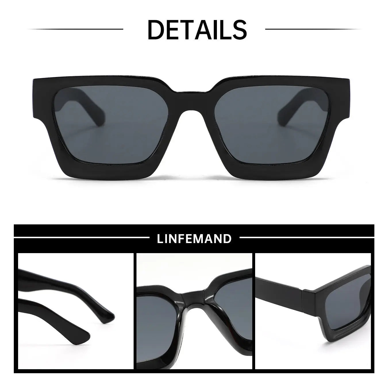 Brown Classic Square Frame Sunglasses - Unisex UV400 Protection, Lightweight & Face-Slimming Design - High Definition Vision Eyewear Femina Worldwide