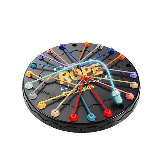 Rope Tangle Challenge Game (23x23CM) - Logic & Focus Educational Toy, Critical Thinking Puzzle for Kids & Family Interactive Fun Femina Worldwide