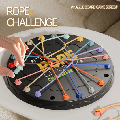 Rope Tangle Challenge Game (23x23CM) - Logic & Focus Educational Toy, Critical Thinking Puzzle for Kids & Family Interactive Fun Femina Worldwide