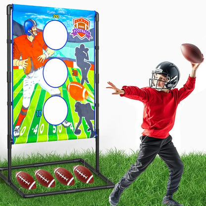 Outdoor/Indoor Portable Rugby Toss Game Set - Football Target Frame &  Rugby Toss Activity Toy, Durable & Easy Assembly Sports Equipment Femina Worldwide