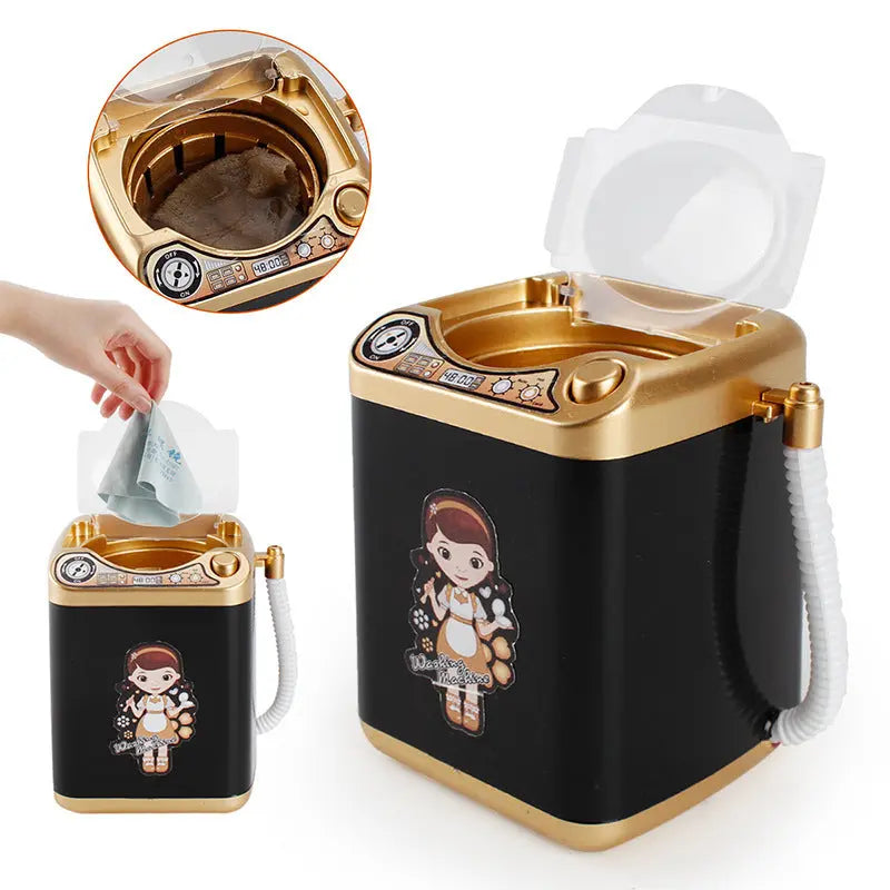 Blue Kids Mini Electric Toy Washing Machine with Spin Dryer Basket - Pretend Play Appliance Femina Worldwide