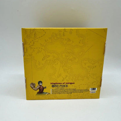 One Piece Themed Trading Card Game 300 Pieces Booster Box Set Kingdoms of Intrigue Anime Battle Collectibles Featuring Sabo Zoro and Sanji Yellow Edition Femina Worldwide