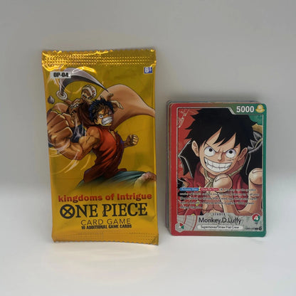 One Piece Themed Trading Card Game 300 Pieces Booster Box Set Kingdoms of Intrigue Anime Battle Collectibles Featuring Sabo Zoro and Sanji Yellow Edition Femina Worldwide