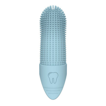 Blue Silicone Pet Finger Toothbrush for Cats and Dogs - Soft Dental Care Brush for Teeth Cleaning, Plaque Removal, and Oral Hygiene - Ideal for Small, Medium, and Large Breeds