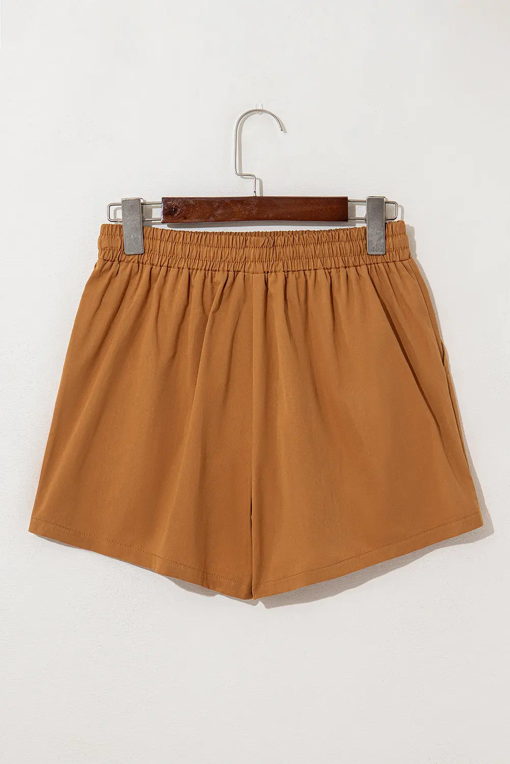 Khaki Embroidered Boho Tasseled Drawstring Elastic Waistband Casual shorts Dear-Lover Dropshipping