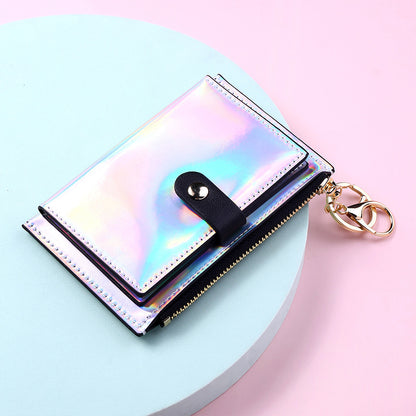 New Laser Shiny Zipper Wallet For Women