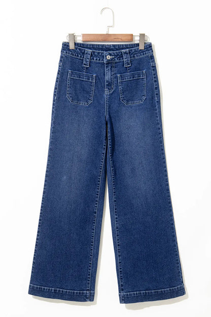 Sail Blue Wide Leg Pocketed High Waist Jeans Dear-Lover Dropshipping