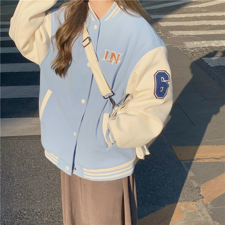 Baseball Uniform Women's Thickened Thermal Quilted Coat