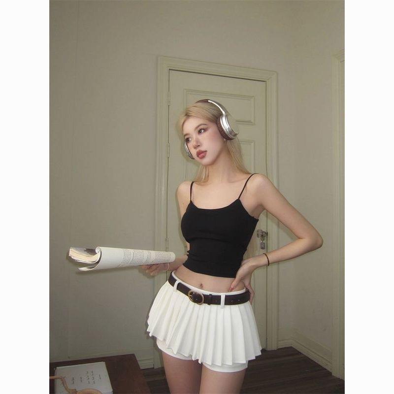 Inner Design Short Top Outer Wear Chest Pad Camisole For Women