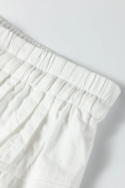Jet Stream Drawstring Elastic Waist Button Pleated Detail Wide Leg Pants Dear-Lover Dropshipping
