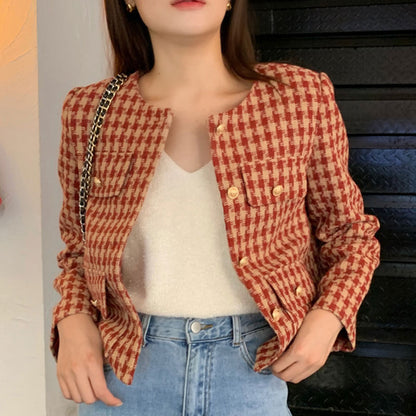 Tartan Short Jacket For Women