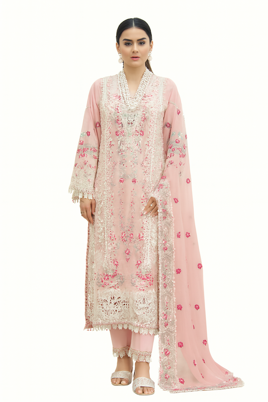 Women Embroidery Kurta Set-Yellow (Size-5XL) | D58