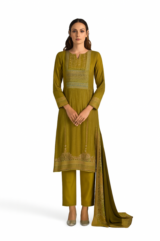 Women Embroidery Kurta Set-Teal (Size-5XL) | D158