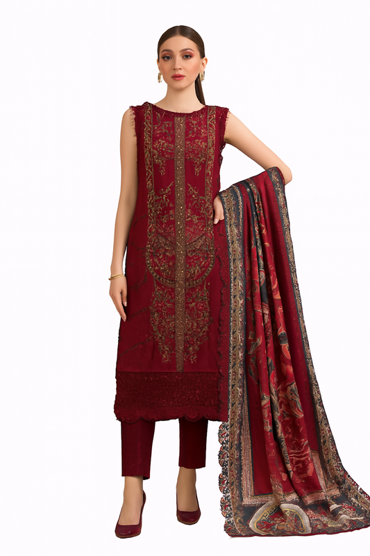 Women Embroidery Kurta Set-Green (Size-5XL) | D66